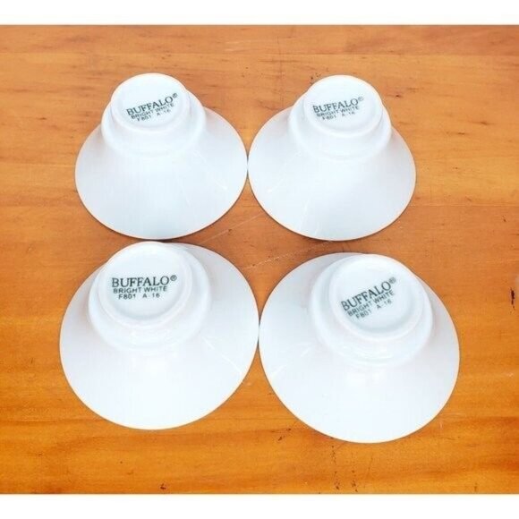Set 4 Buffalo China by Oneida Porcelain Restaurant Ware Bowls Dish Off White 3" - Picture 5 of 5
